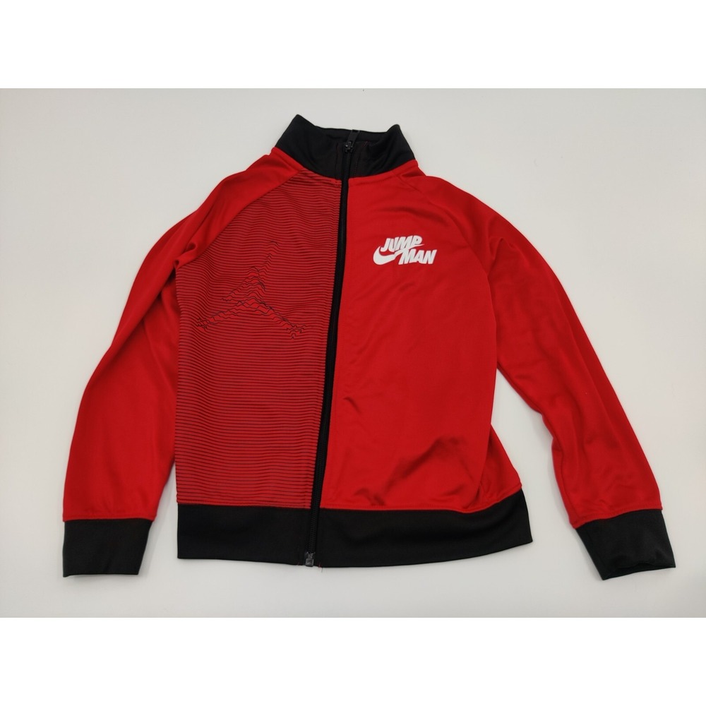 Kids Jordan Jumpman Track Jacket Red Black Zip‎ Up Athletic Size Medium